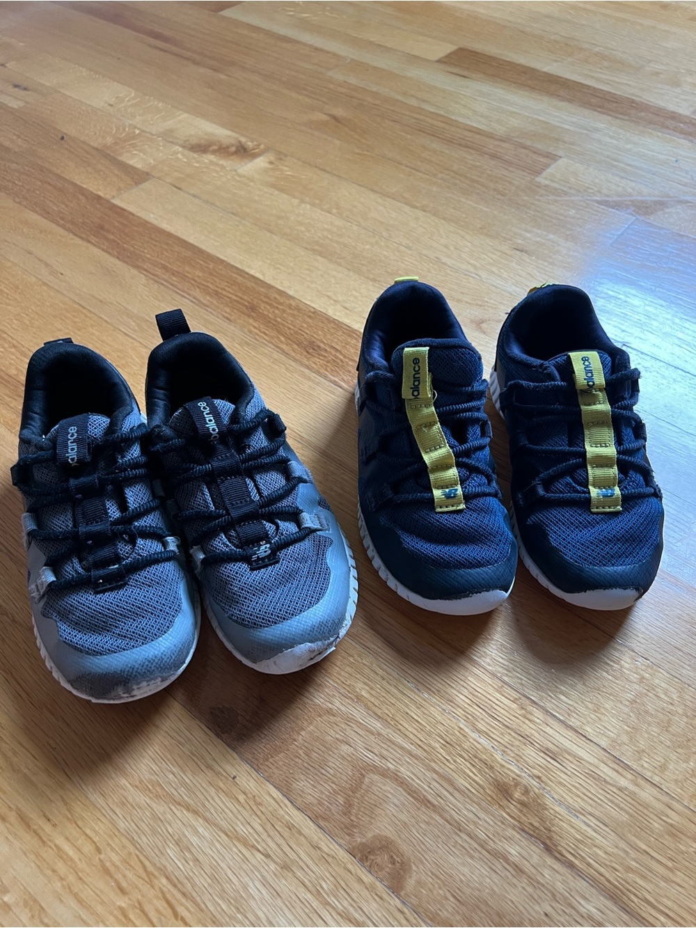 2 Pairs of New Balance elastic lace Sneakers size 13.5**